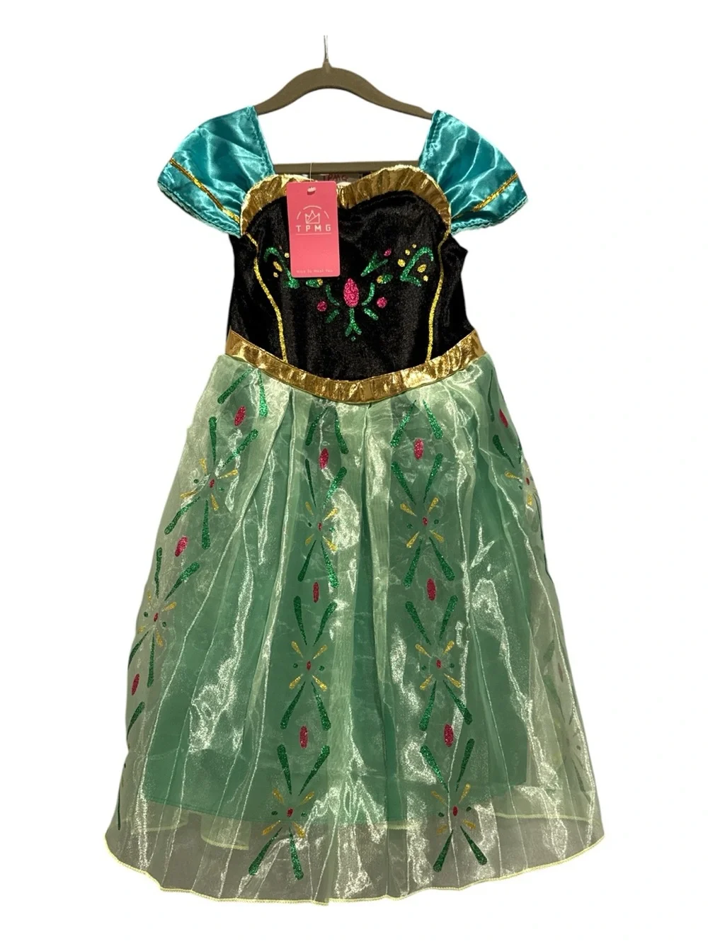 Kids Belle Toddler Girl Costume Halloween Princess Anna Dress Size 4T-5T